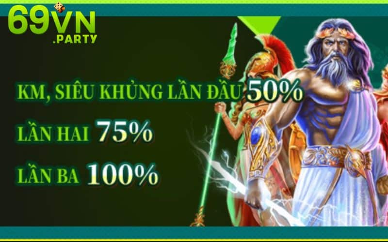 Khuyến mãi 69VN nạp đầu 100% cho người chơi mới